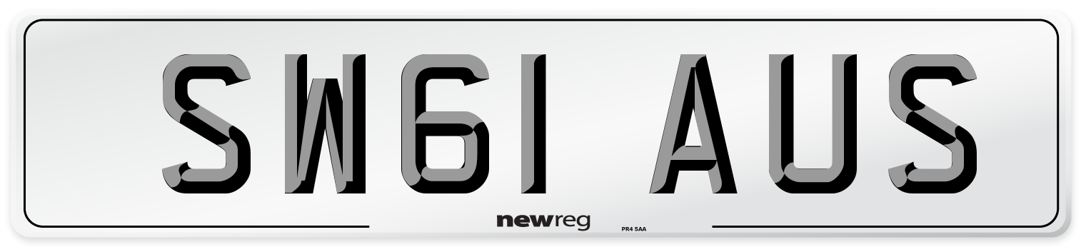 SW61 AUS Number Plate from New Reg